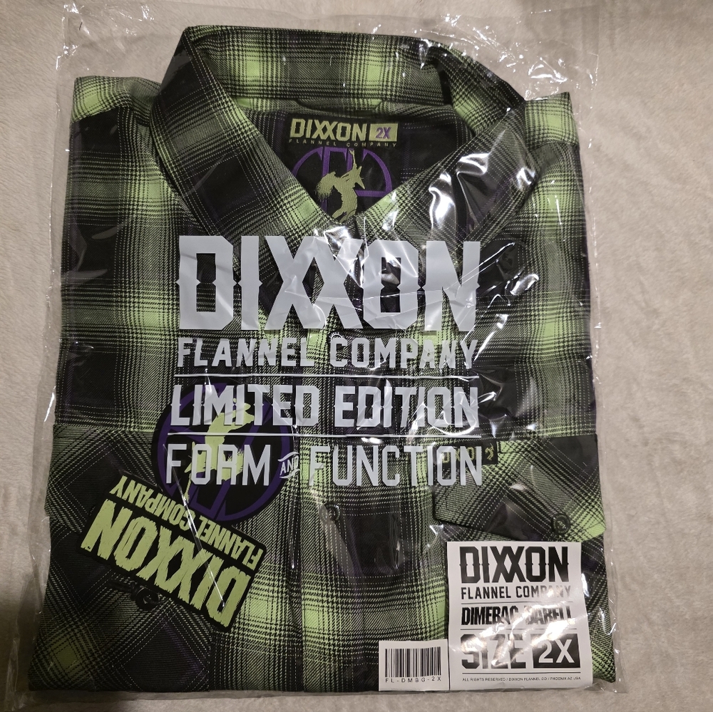 Dixxon Men's Green Plaid Flannel Shirt
